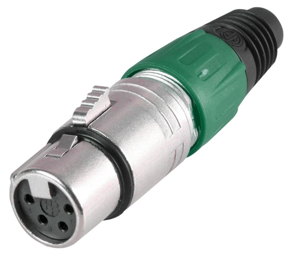 PRO SIGNAL 4針XLR插座 綠色
