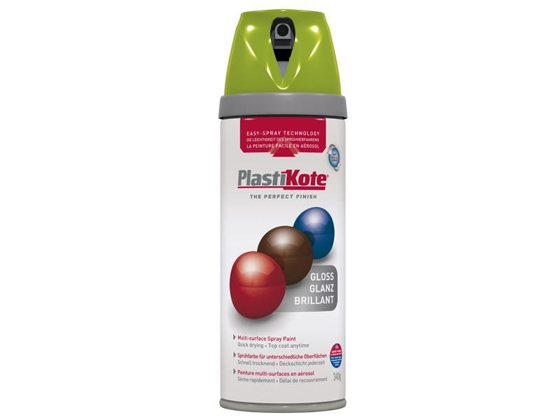 PlastiKote Twist & Spray Γυαλιστερή Μπογιά - Απριλέ Πράσινη, 400ml