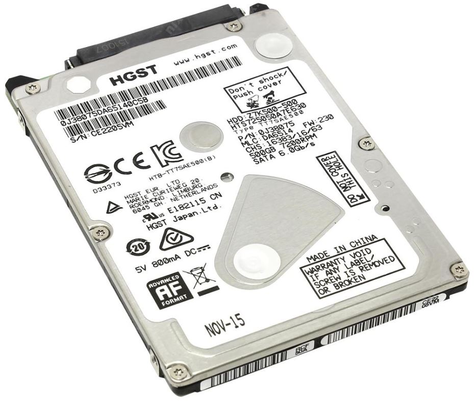 HITACHI Gereviseerde 2,5'' 500GB SATA III HDD, 7200RPM