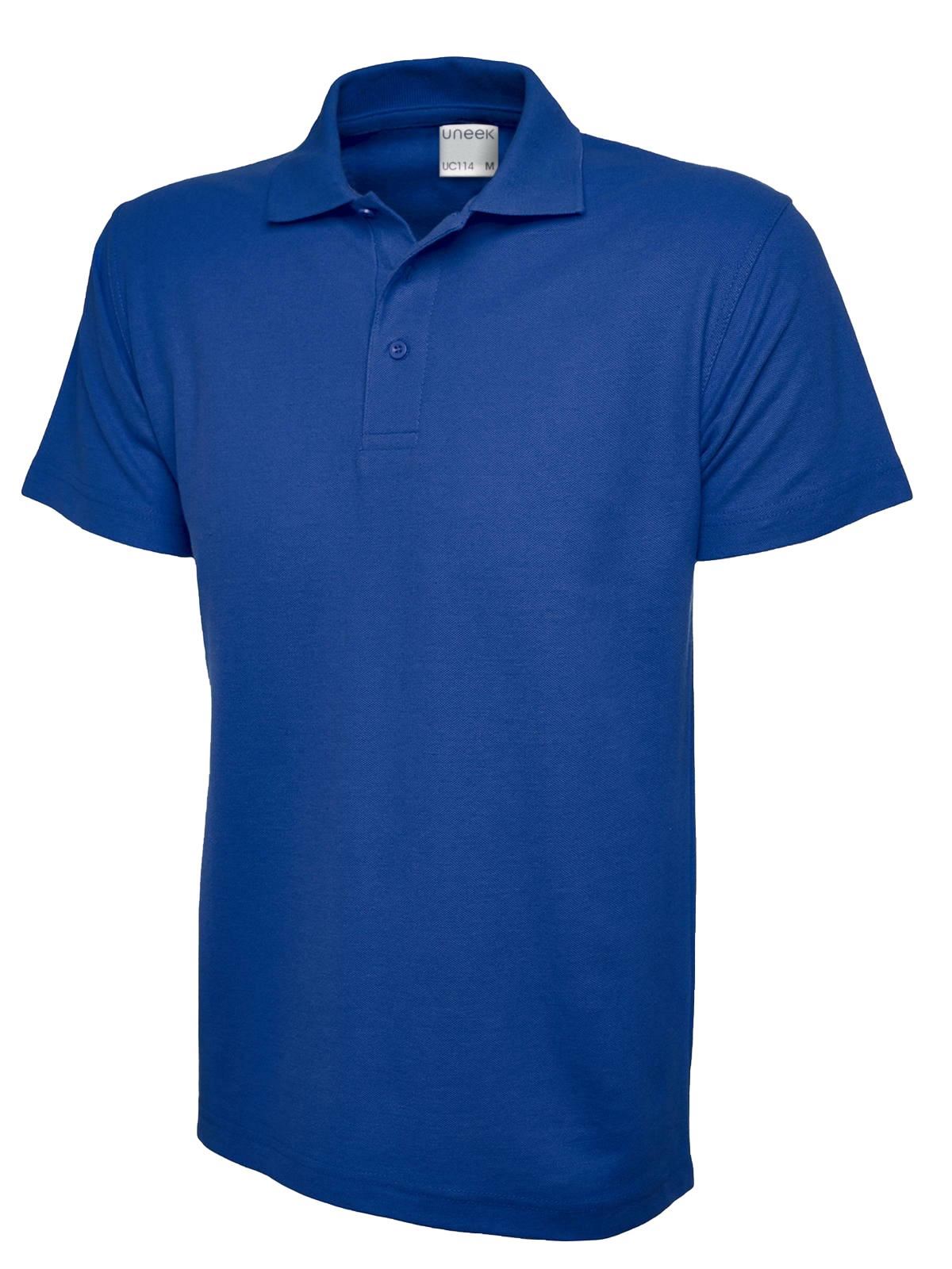 Uneek Unisex Cotton Polo Shirt - Royal - 3XL