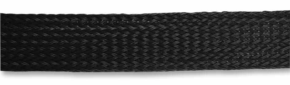 PRO POWER Gepakte Polyester Slang, Zwart, 25mm Diameter, 10m