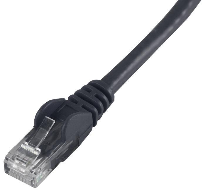 PRO SIGNAL Snagless Cat6 UTP LSOH Ethernet Cable, 0.2m Black