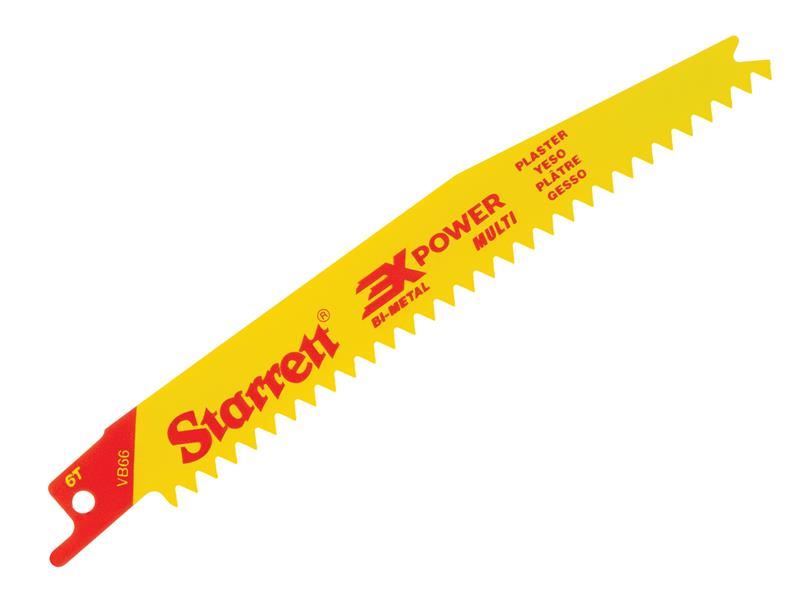 Starrett VB66-5 雙金屬往復鋸片 石膏板專用 152毫米 6V TPI (5片裝)