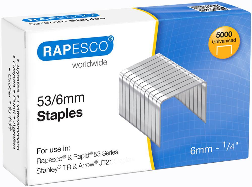 RAPESCO Stáplaí Méadaracha 53/6mm, Pacáiste de 5000