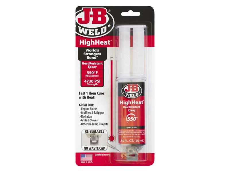 J-B Weld HighHeat™ Epoxy Syringe, 25ml, 260°C Resistant