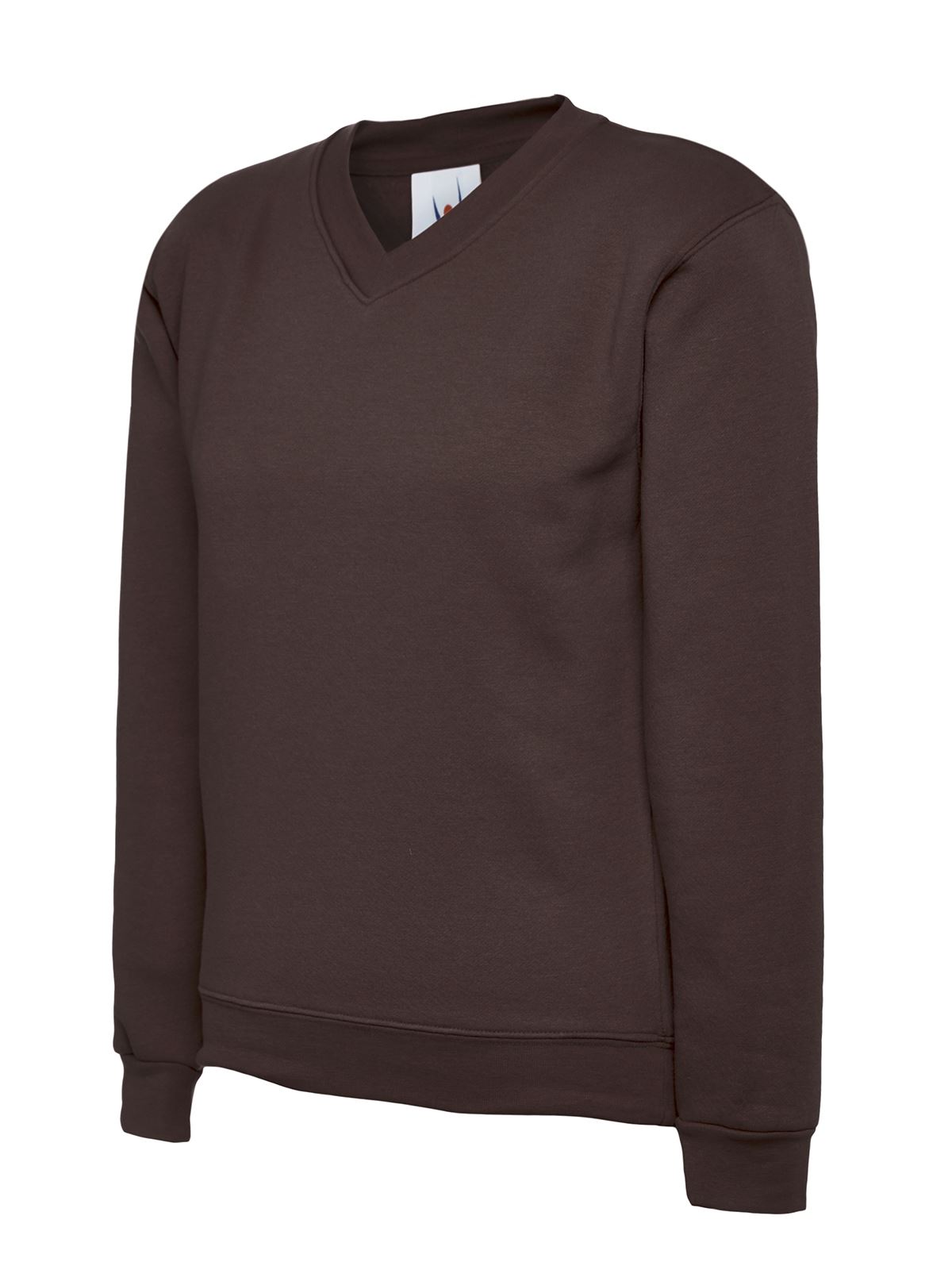 Uneek Kids' V-Neck Sweatshirt, Brown, 3/4 Years