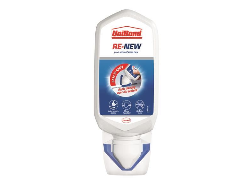 UniBond RE-NEW Silicone Sealant, White, 80ml