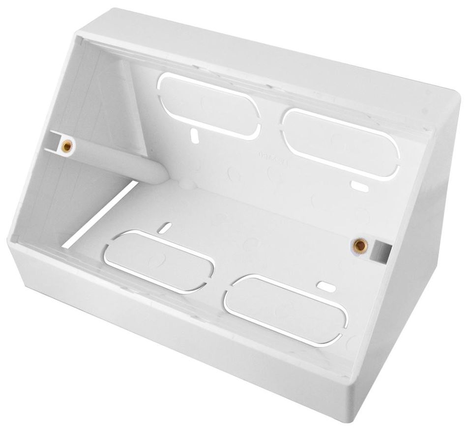 Clever Little Box Conec2 Scatola da Parete Angolata 2-Gang per Montaggio a Pann