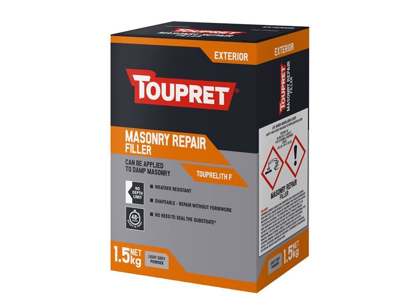 Toupret Exterior Masonry Repair Filler, 1.5kg