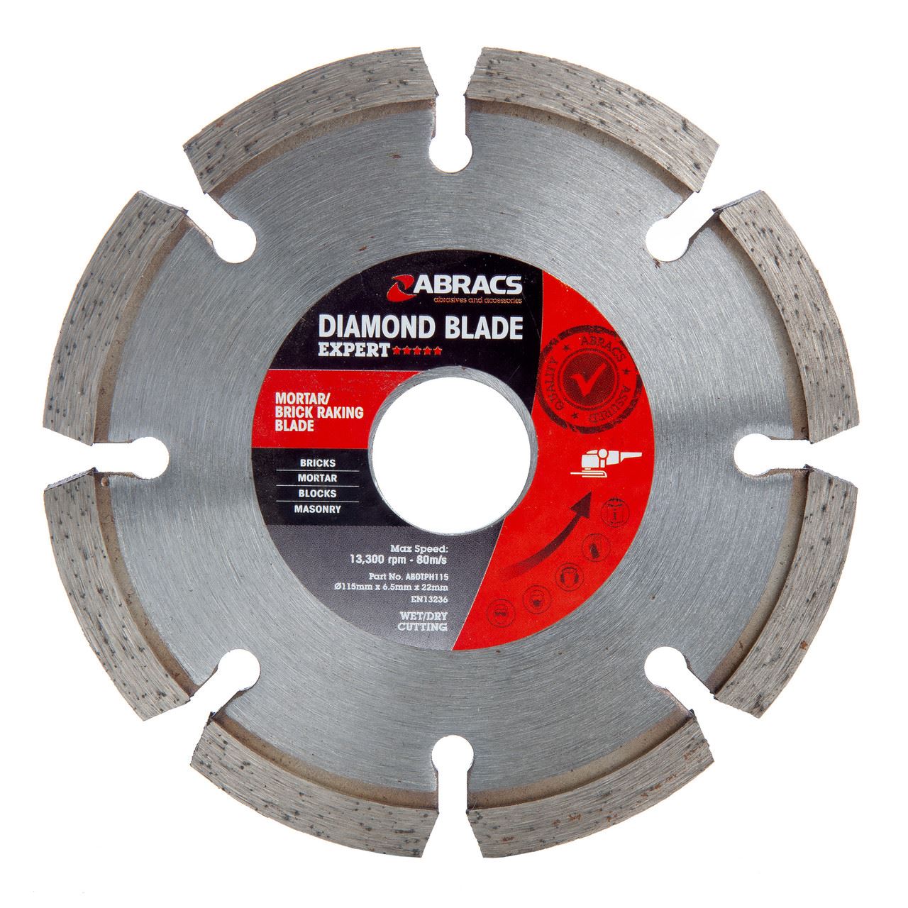 Abracs ABDBTPH115 Diamantová kotoučová pila 115mm x 6,5mm x 22mm