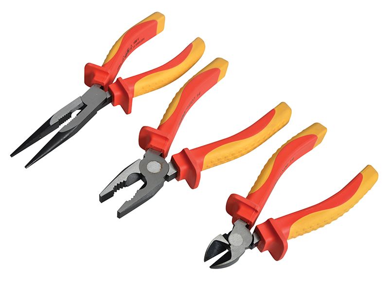 Faithfull VDE Insulated Pliers Set, 3-Piece
