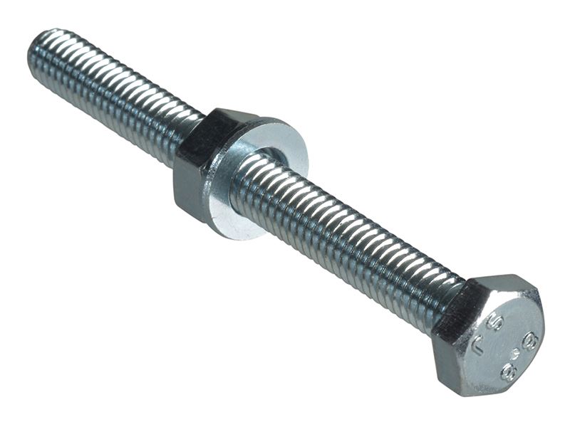 ForgeFix High Tensile Set Screw, ZP M6 x 60mm, Pack of 4