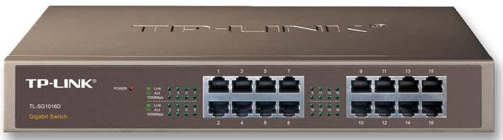 TP-LINK - 16-Port Gigabit Desktop/Rack-Mount Switch