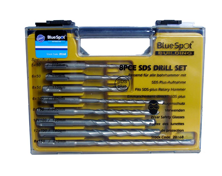 Blue Spot 8-Piece SDS Plus Drill Bit Set (5-12mm)