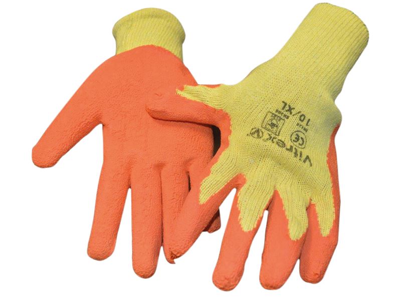 Vitrex Builder's Grip Gloves with Latex Coating