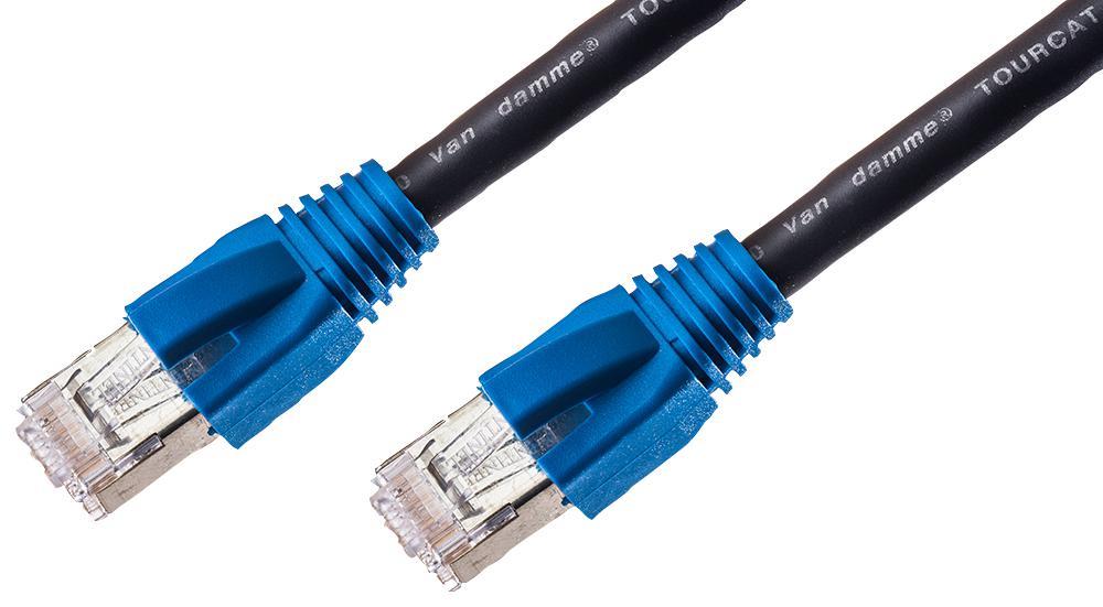 VAN DAMME Cat6a S/FTP Flexible TourCat Kabel RJ45 auf RJ45 15m schwarz