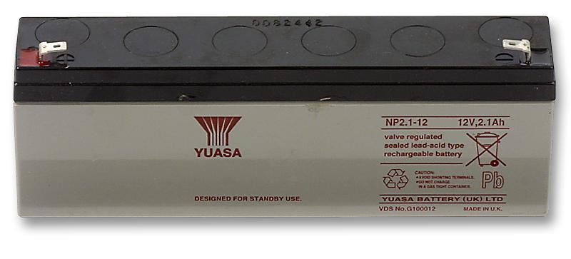 YUASA NP2.1-12 Batteria al Piombo Sigillata 12V 2,1Ah
