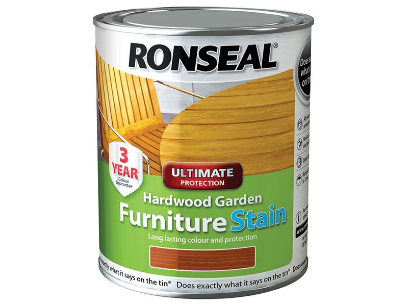 Ronseal Hardwood Garden Furniture Stain, Natural Cedar, 750ml