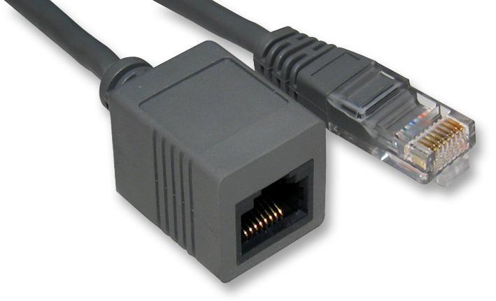 PRO SIGNAL RJ45 Male to Female Cat5e UTP Extension Lead, 0.5m, Grey