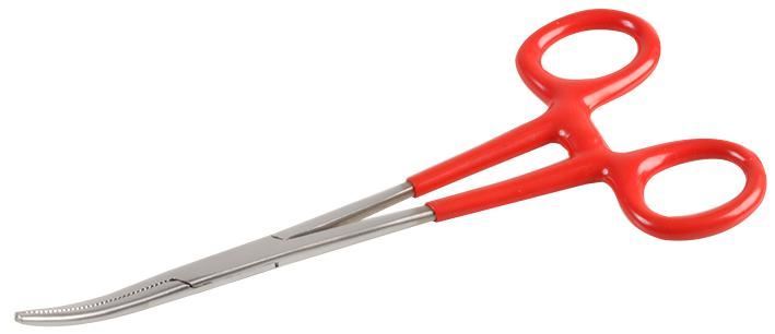 Duratool Pinza a Becco Curvo 150mm con Manici Rossi