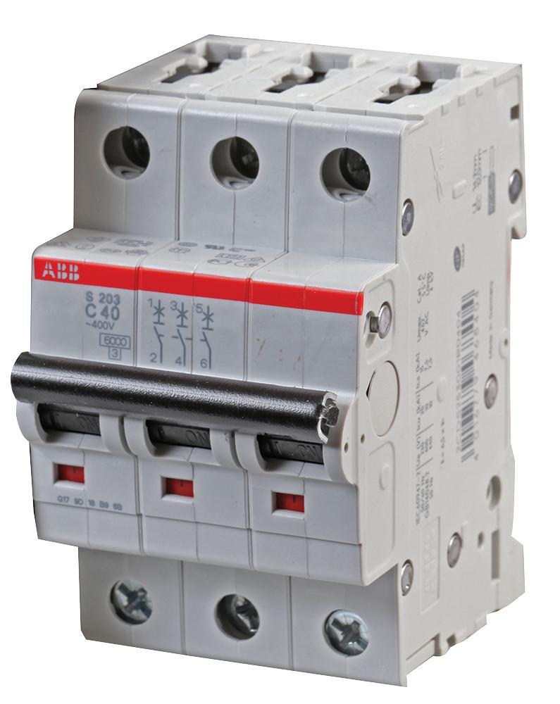 ABB Interruttore Magnetotermico 40A Tipo C, 3 Poli, 277V AC
