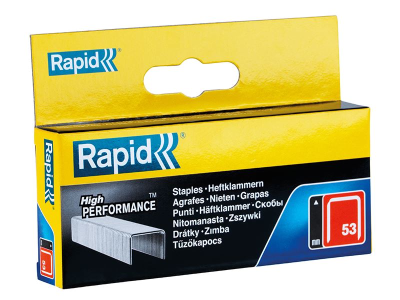 Rapid 53/10B Agrafes galvanisées 10mm (Boîte de 2500)