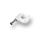 PRO POWER Clip per Cavi Coassiali, Bianche, Diametro 6-7mm, Confezione da 100
