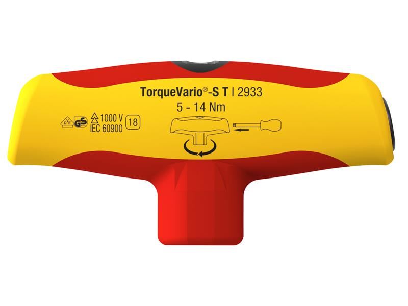 Wiha TorqueVario-S Electric T-Handle Screwdriver, 5-14Nm