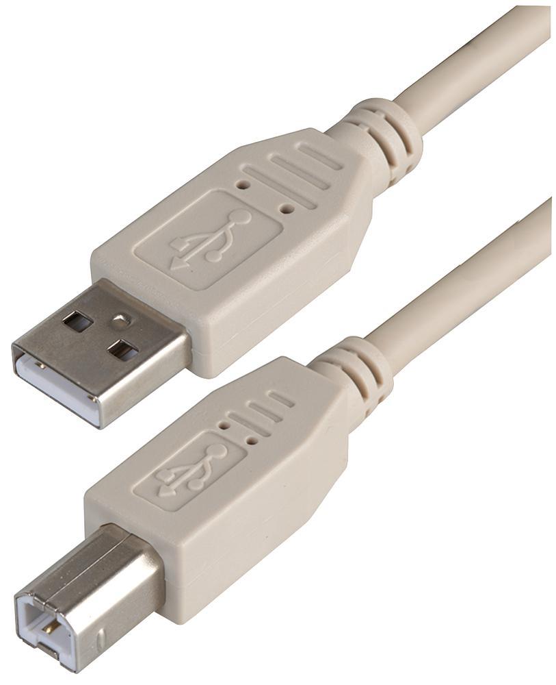 PRO SIGNAL USB 2.0 A to B Cable, 3m, Grey