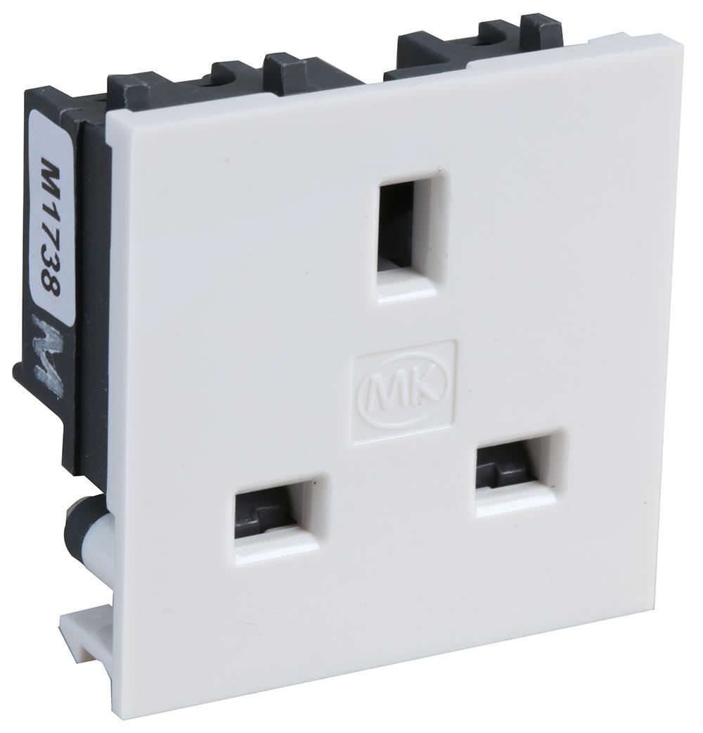 MK Módulo de enchufe británico 3 polos, 250V, 13A