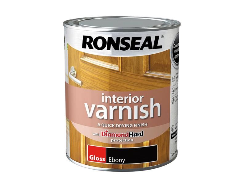 Ronseal - Schnelltrocknendes Innenlack-Glanzmittel Ebenholz 750ml