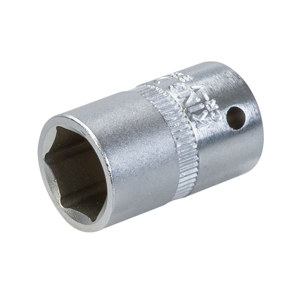 King Dick 1/4 Socket, 11mm, 6-Point, Nickel Chrome-Plated