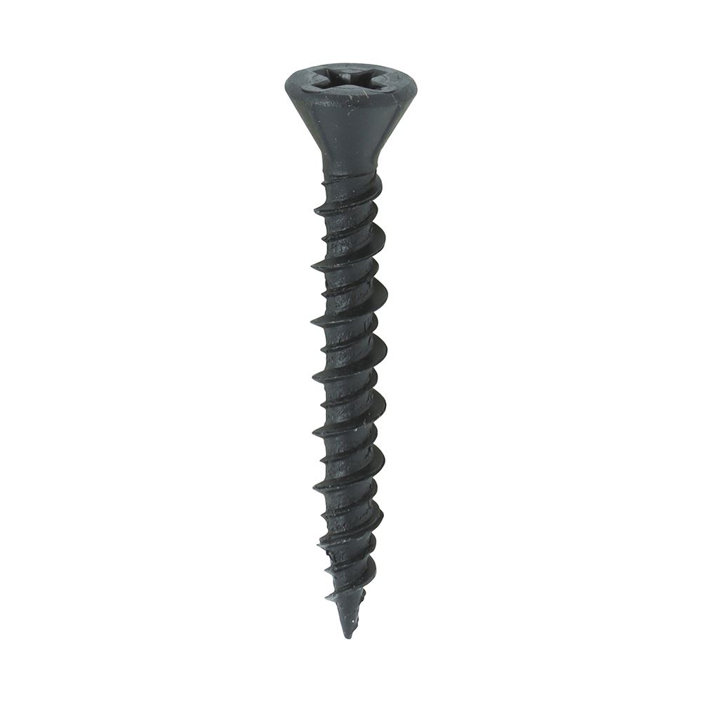 Timco 3.9x30mm Drywall Screws, Black, 1000pk, High-Low Thread