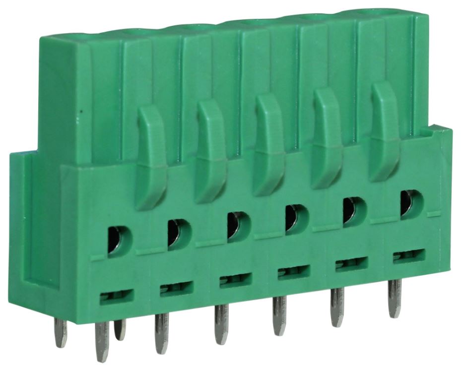 CAMDENBOSS Inverted PCB Terminal Block, 6-Pole, 5.08mm Pitch