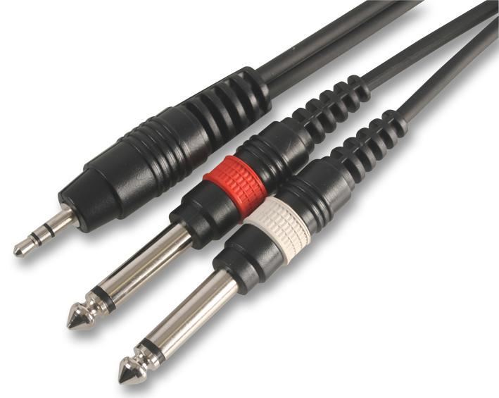 PULSE Kabel Stereo 3.5mm ke 2x Mono 6.35mm (1/4″) 1.2m