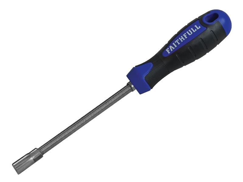 Faithfull Flexi Drive Hose Clip Driver, 7mm Hex, Flexible Shaft