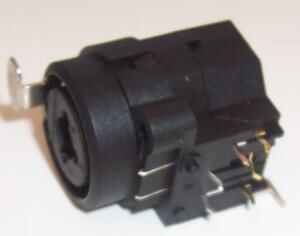 NEUTRIK NCJ6FI-H 3-Pole XLR & 1/4-inch Jack Socket, PCB Mount, 90°