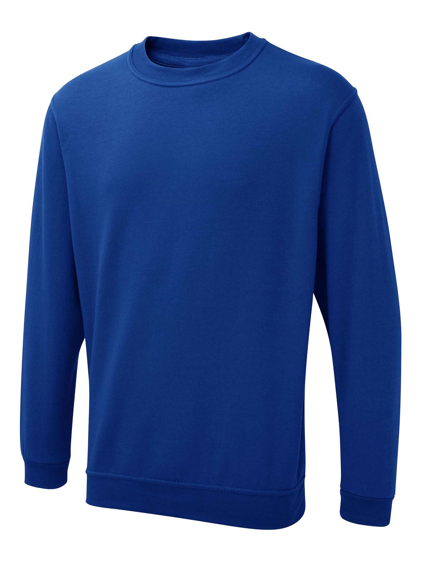 Uneek UX Unisex Sweatshirt, 50% Polyester 50% Cotton, Royal, 4XL