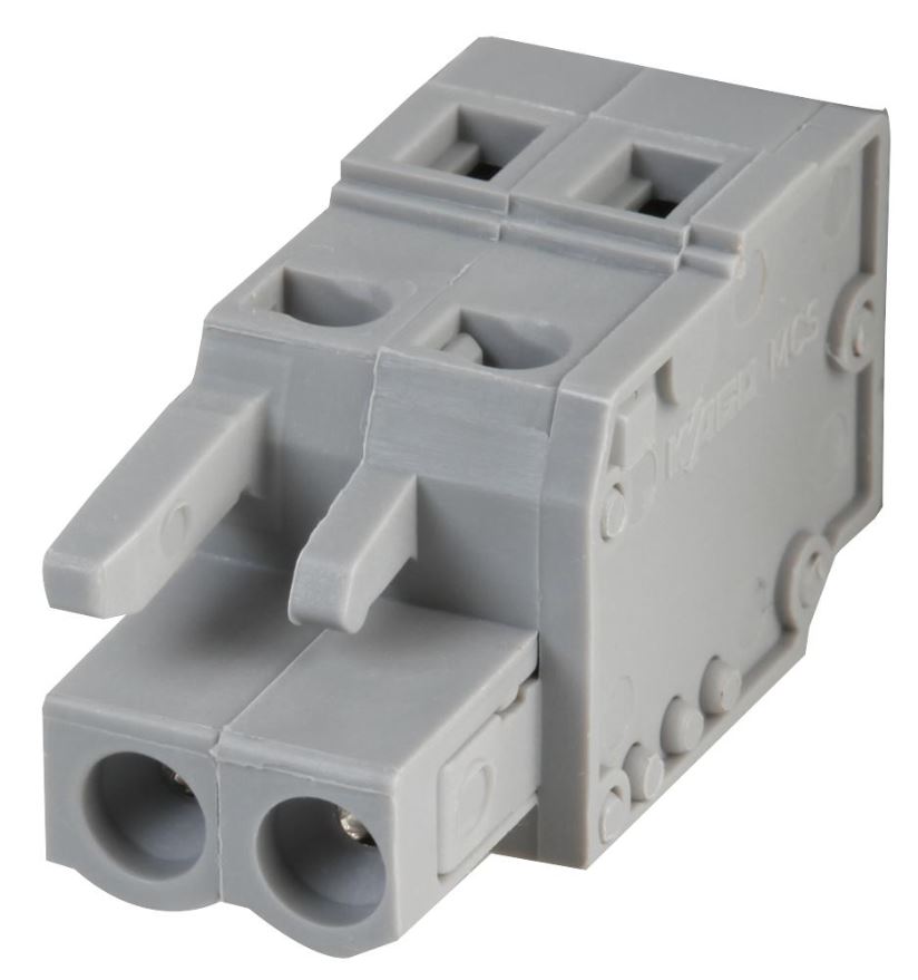 WAGO Pluggable Terminal Socket Connector, 2-Way, 5mm Pitch, Grey