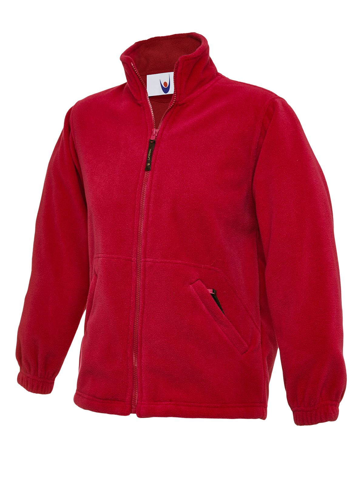 Uneek Kids' Red Full Zip Micro Fleece Jacket, Size 3/4 Years