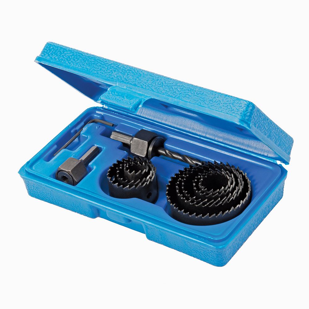 Silverline 11-Piece Holesaw Set, 19-64mm, High Carbon Steel