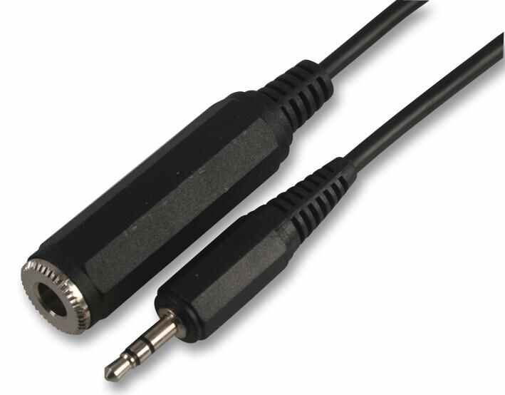 Pro Signal Cabo Jack Estéreo 6.35mm para 3.5mm, 1.8m Preto