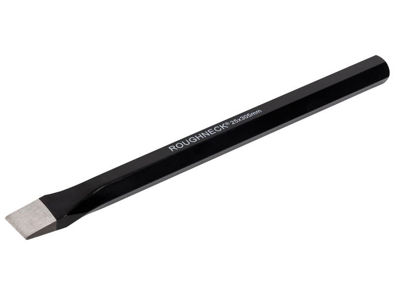 Burin froid Roughneck 305 mm x 25 mm, queue de 19 mm, acier traité thermique