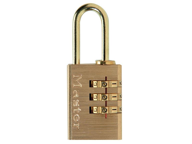 Master Lock 黄銅仕上げ 20mm 3桁ダイヤル式南京錠