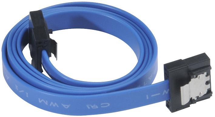 AKASA כבל נתונים Superslim SATA 3.0 עם נעילה, 50 ס״מ, כחול