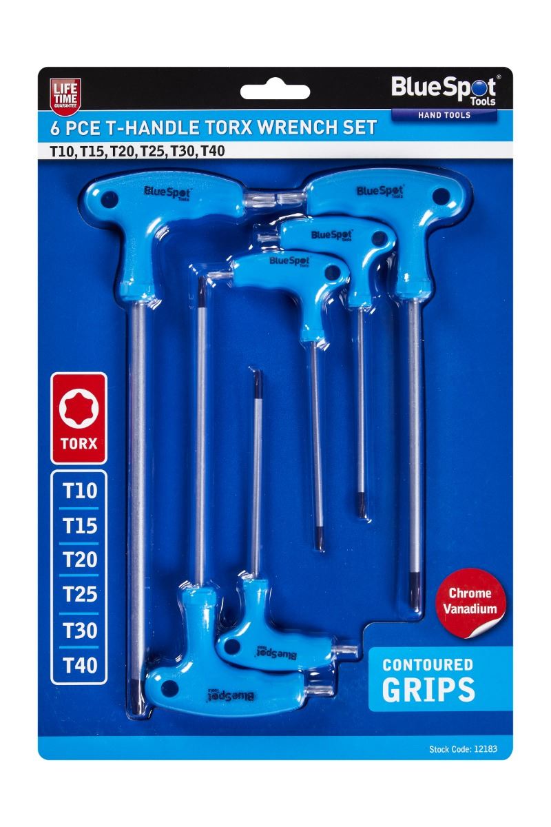 Blue Spot 6-Piece T-Handle Torx Wrench Set