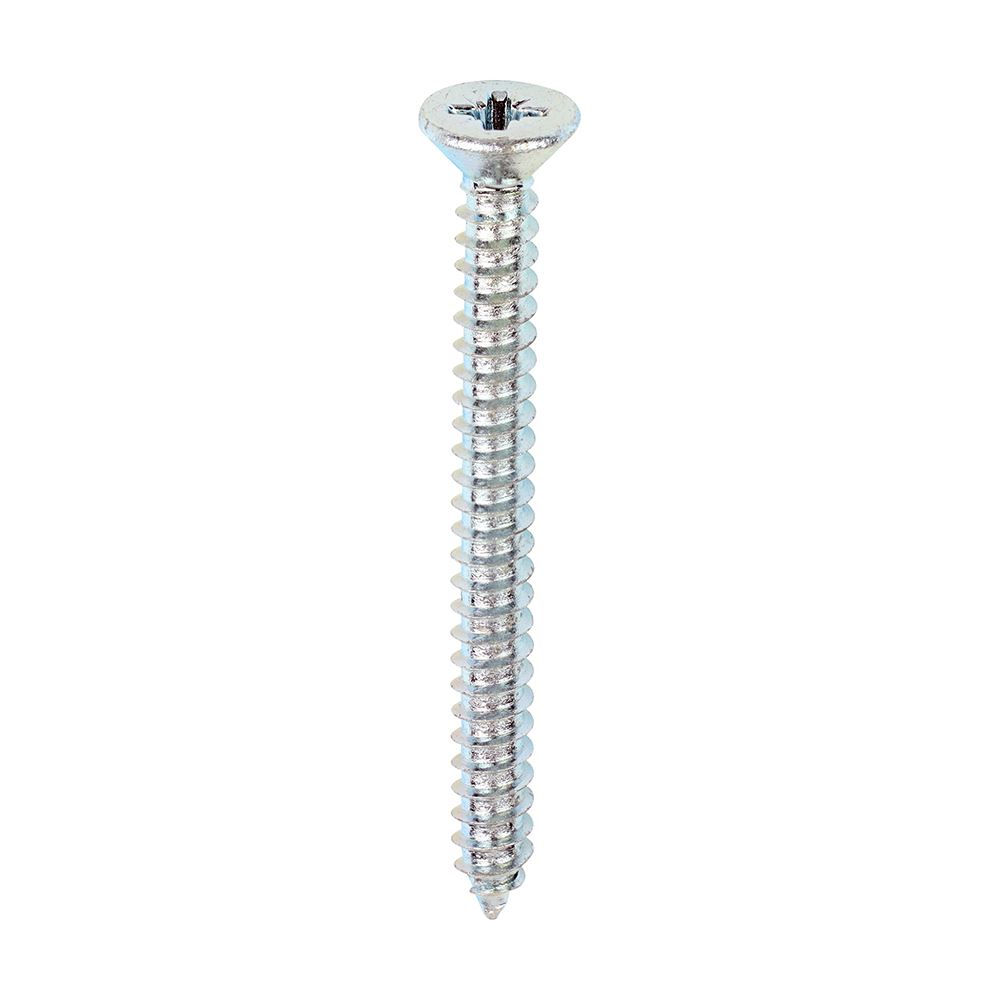 Timco Tornillos Autoperforantes Cabeza Avellanada, Zinc, Tamaño 10 x 2 (Paquete