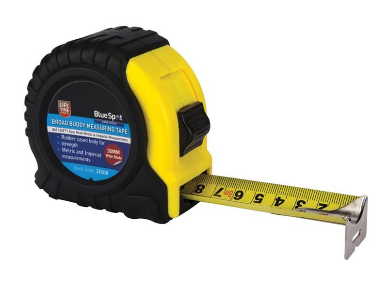 Blue Spot Tools Broad Buddy Pocket Tape, 8m/26ft, 32mm Ευρύ