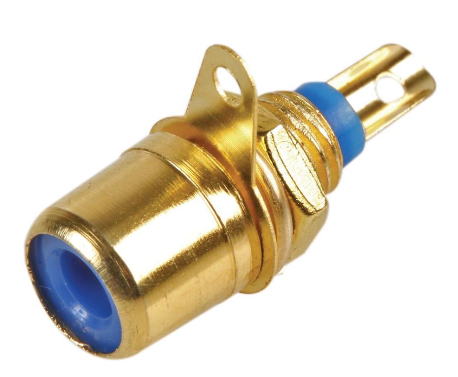PRO SIGNAL Presa RCA a Pannello Dorata, Blu