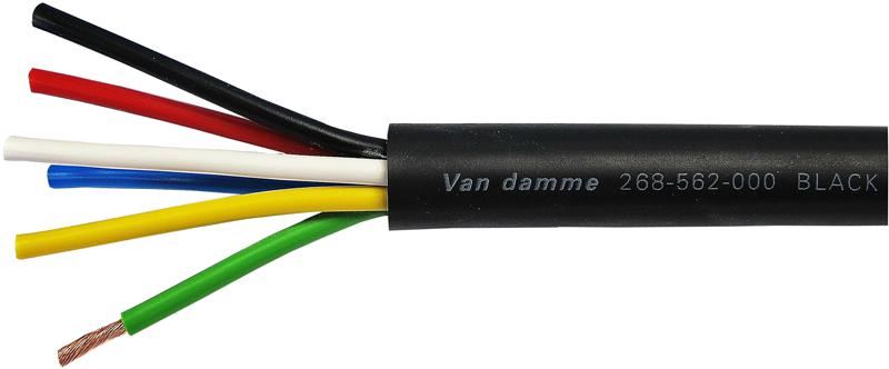 VAN DAMME - Kabel Speaker Black Series Tour Grade 6x 2.50mm Multicore, Per Mete